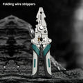 Foldable Multi-Function Industrial-Grade Wire Stripper - Precision Cutting, Crimping & Stripping Tool for Electricians & All Electrical Work