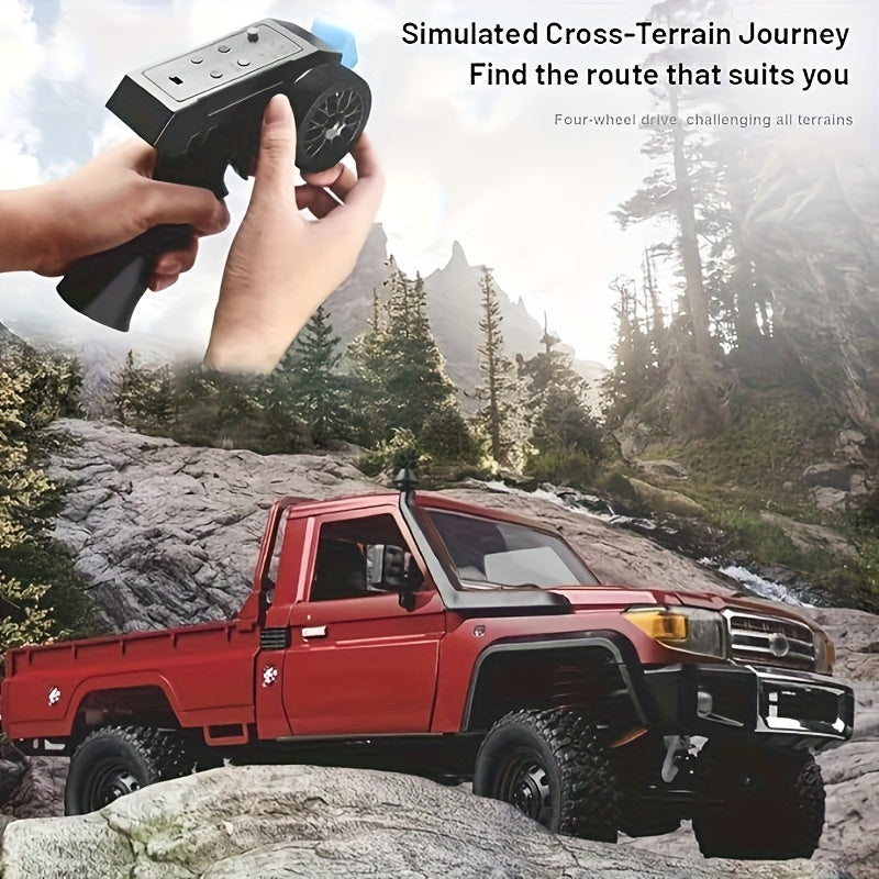 MN-82 1:12 Scale Off-Road RC Climbing Car, 2.4GHz Four-Wheel Drive Dual Speed All Terrain Remote Control Truck, Collectible Model for Adults and Kids, Indoor/Outdoor Gift