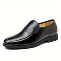 Men's Oxford Dress Shoes Formal Slip-On Business Loafers High-Quality Fashion Leather-Look Footwear for Men Extra Large Sizes US 7-13 Black