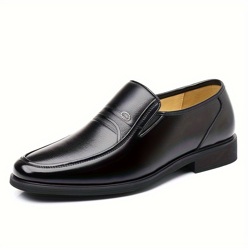 Men's Oxford Dress Shoes Formal Slip-On Business Loafers High-Quality Fashion Leather-Look Footwear for Men Extra Large Sizes US 7-13 Black