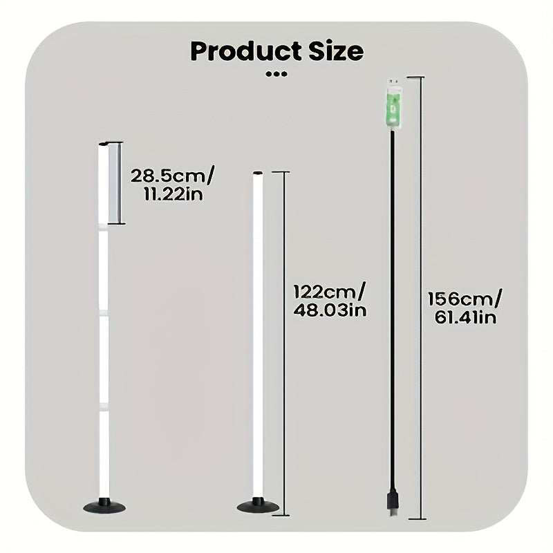 Smart RGBICB LED Floor Lamp with App and Remote Control, Color-Changing Corner Mood Lighting for Living Room, Bedroom, Gaming Room, Office, Home Decor, Birthday, and Christmas Gift