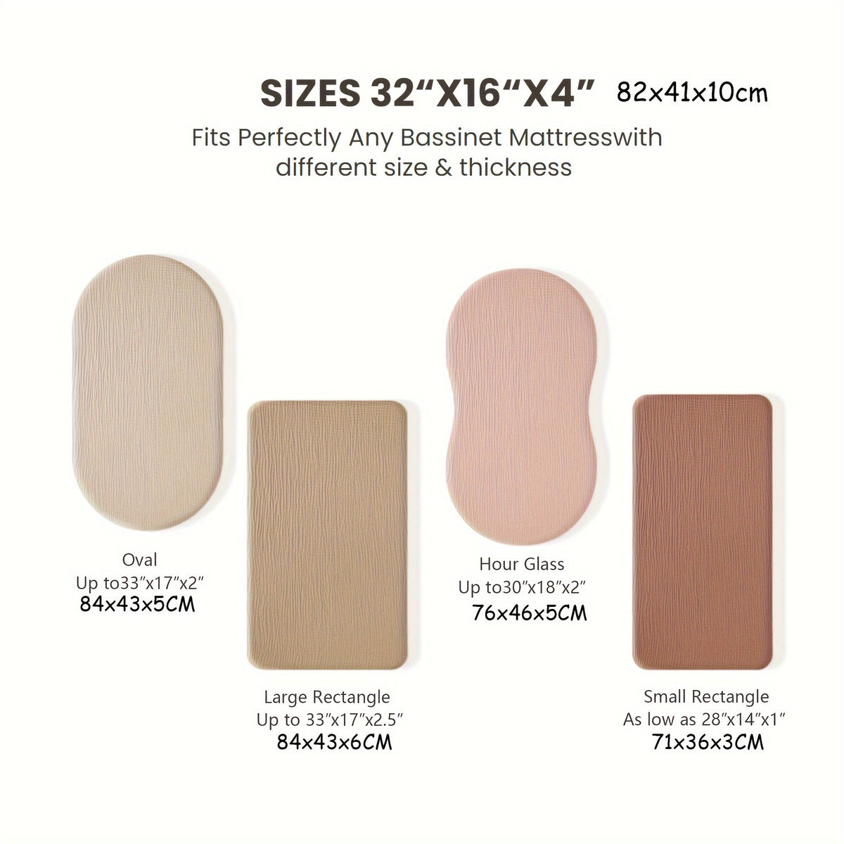 2-Pack Muslin Fitted Bassinet Sheets, Soft Breathable Baby Bassinet & Cradle Sheets for Baby Girl & Boy, Floral Pink, Chestnut Posy, Camel Sun & Brown Cream