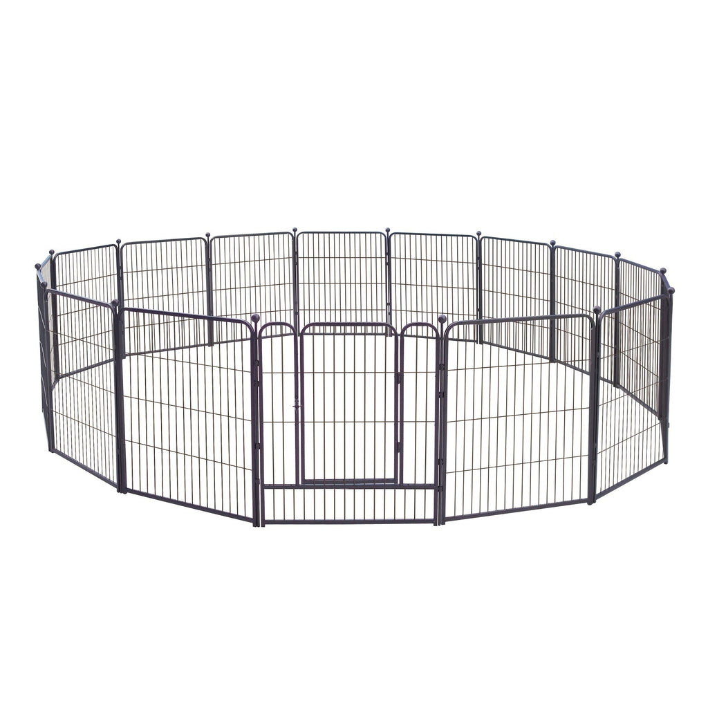 Heavy Duty Metal Dog Playpen – Portable Foldable Exercise Pen Fence for Small, Medium, and Large Dogs, 8 or 16 Panels, No Assembly Required, Perfect for Indoor, Outdoor, Yard, and RV Camping