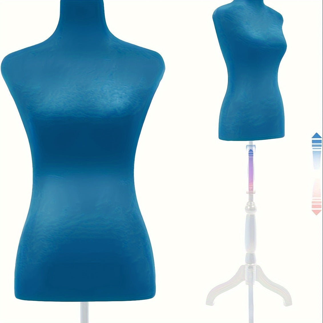 Dress Form Mannequin Torso with Tripod Stand, Adjustable Height 50-63 Inches, Portable Female Body Form for Sewing, Clothing Display, Fashion Design & Photography – 4 Colors Available