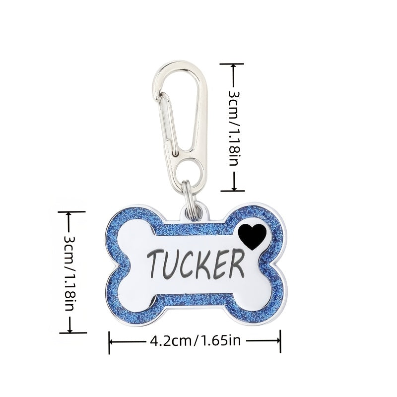 Personalized Engravable Dog ID Tag Collar Plate – Fashionable Anti-Lost Name & Phone Number Tag for Cats & Dogs, 8 Colors, Fits Small, Medium, and Large Breeds, Cute & Stylish Pet Gift