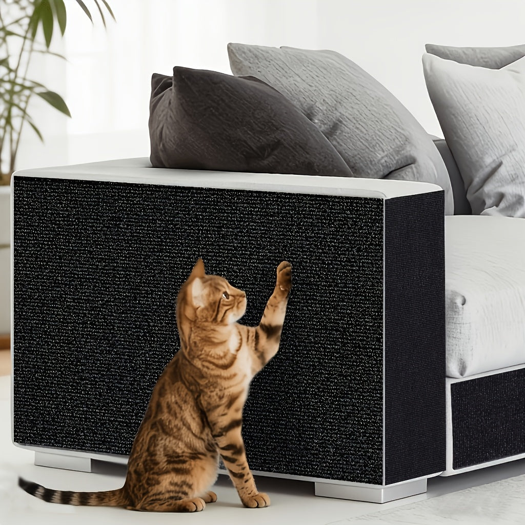 Self-Adhesive Cat Scratching Pads 2 Rolls 23.62x11.81" - Thickened Anti-Scratch Mat Peel & Stick - Multiple Colors Cuttable Cat Scratch Protector for Sofa Furniture Living Room - Easy Install Cat Pad