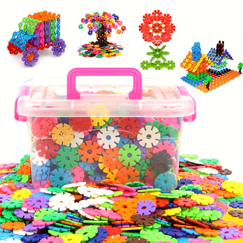 203pcs Building Blocks Set, Digital Letters Numbers Snowflake Interlocking Plastic Toy, STEM Educational Construction Kit for Kids, Holiday Christmas Halloween Birthday Gift