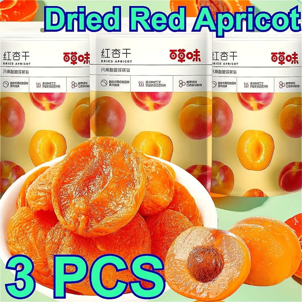 Dried Apricots Snack 3-Bag Pack, Natural Tropical Dried Fruit, Healthy Sweet Snack for Parties, Gifts, and Travel