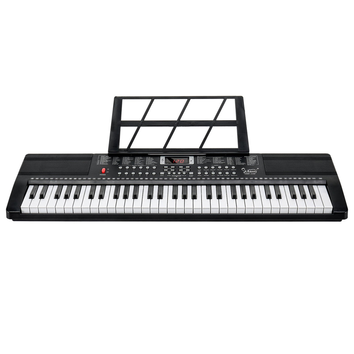 61-Key Beginner Keyboard Piano Starter Kit with Stand Bench Microphone Music Rest Built-in Speakers 200 Timbres 200 Rhythms LED Display for Kids Adults