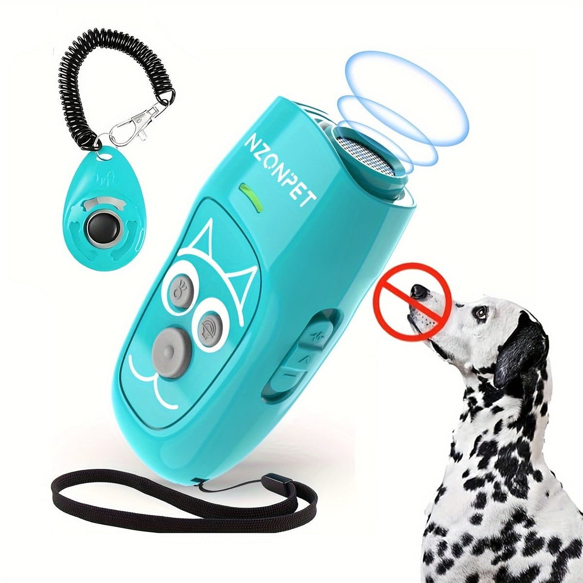 Ultrasonic Anti-Barking Device 3-in-1 Dog Bark Control - 3-Frequency Sonic Dog Trainer with LED Light and Wrist Strap, 16.4Ft Range Rechargeable Bark Deterrent for Indoor and Outdoor Use