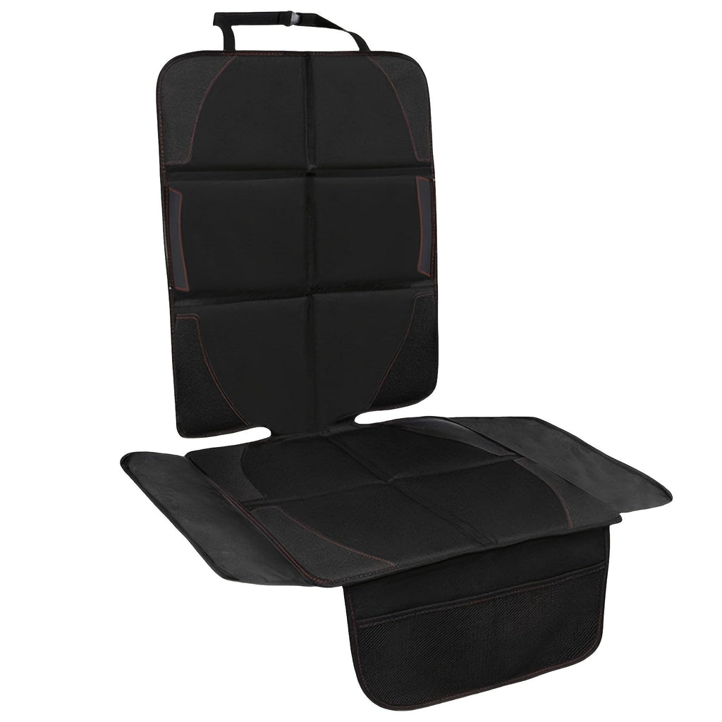 Car Seat Protector for Child Car Seat & Pets, Large Size 600D Fabric with Thick Padding & Storage Pockets, Universal Car Seat Cover for Baby & Pet Protection, Black