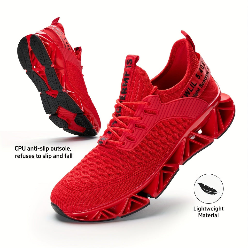 Men's Lightweight Breathable Running Shoes, Non-Slip TPU Sole, EVA Cushion, Lace-Up Low-Top Sneakers, 3 Colors, Sizes US 7.5-13, All-Season Wear-Resistant Training Casual Athletic Shoes