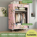 AOSENKO Fabric Wardrobe Closet - Full Steel Frame, 4 Reinforced Hanging Rods, Drawers Included, Easy Assembly - Rental, Dorm & Study Storage - Multiple Sizes & Patterns