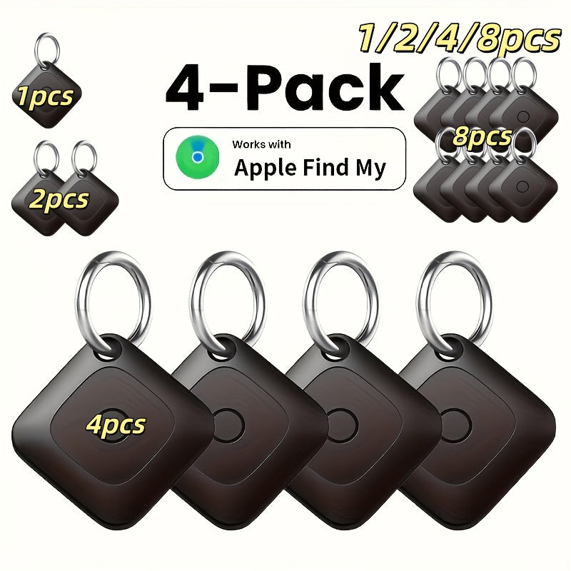 WeTag Smart Bluetooth Item Tracker 1.43" Mini GPS Finder for Keys, Wallets, Luggage, Cars, and Bags – High Decibel Alarm, App Control – 1/2/4/8 Pack – Gift for Travelers