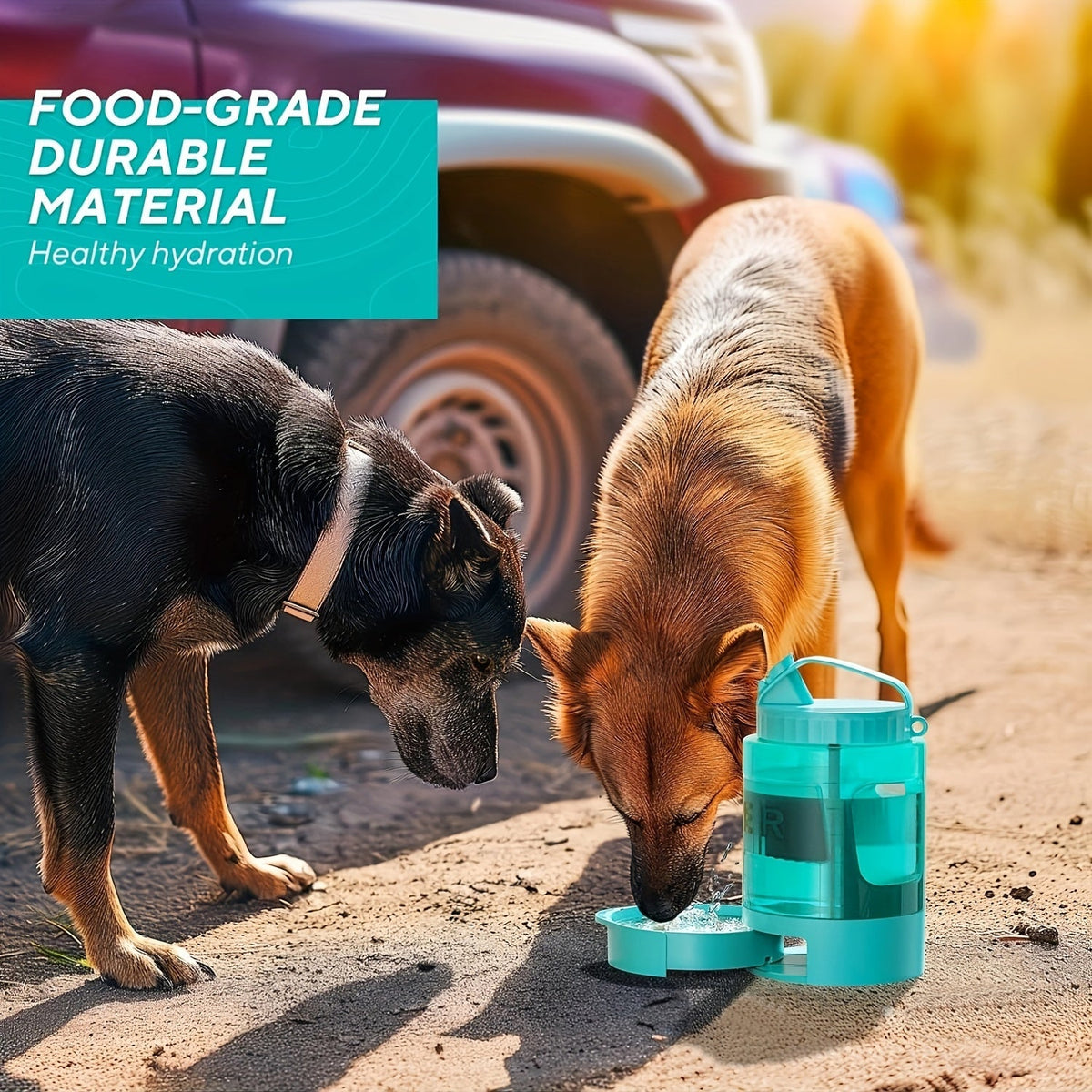 Dog Travel Water Bottle 74oz Large Capacity - Portable Pet Water Bottle with Detachable Drinking Bowl, Leak-Proof Design for Hiking, Camping, and Dog Parks, Suitable for Large, Medium, and Small Dogs for Outdoor Adventures