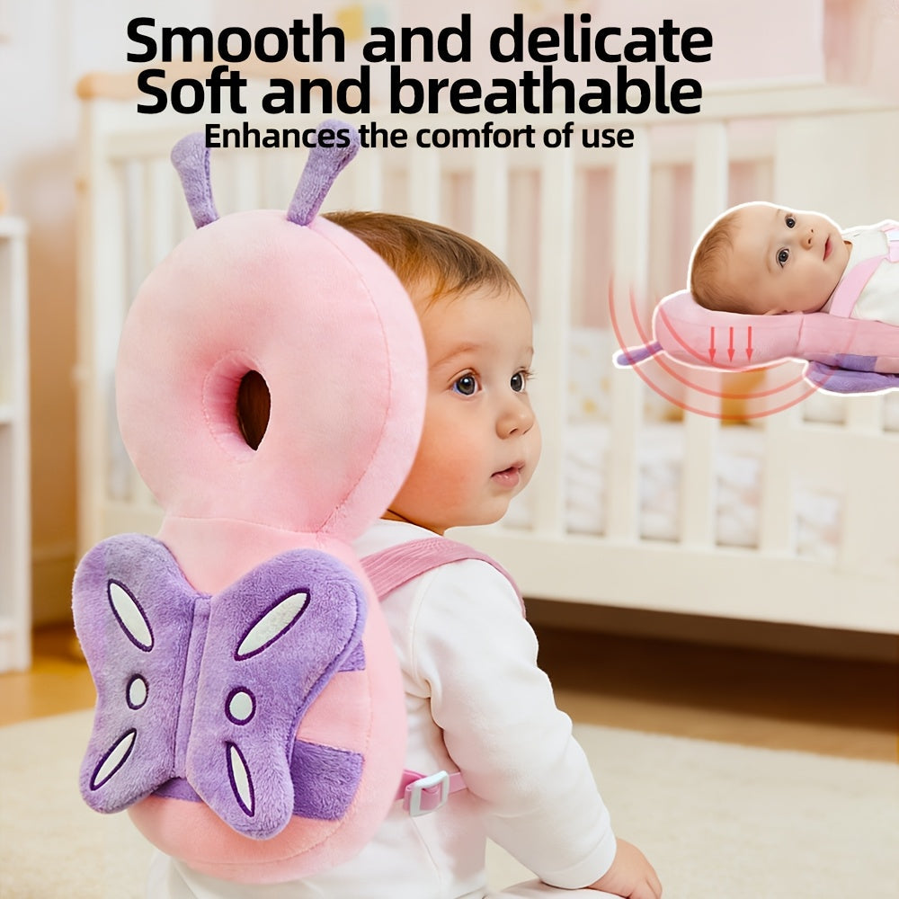 Baby Head Protection Pillow Anti-Bump Hat for Walking Infants, Soft Cushioned Headrest Safety Backpack Guard for Learning to Walk, Cute Animal Design One-Size