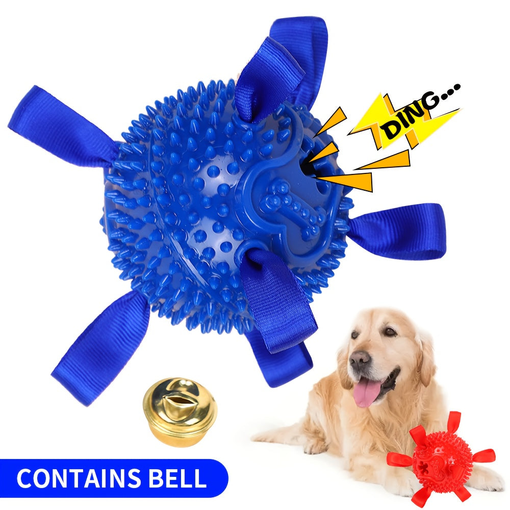 防咬狗用球玩具，适用于取物与训练——耐用马球，专为金毛、斗牛犬、柴犬、柯基及澳洲牧羊犬设计，适合独自玩耍与服从性训练