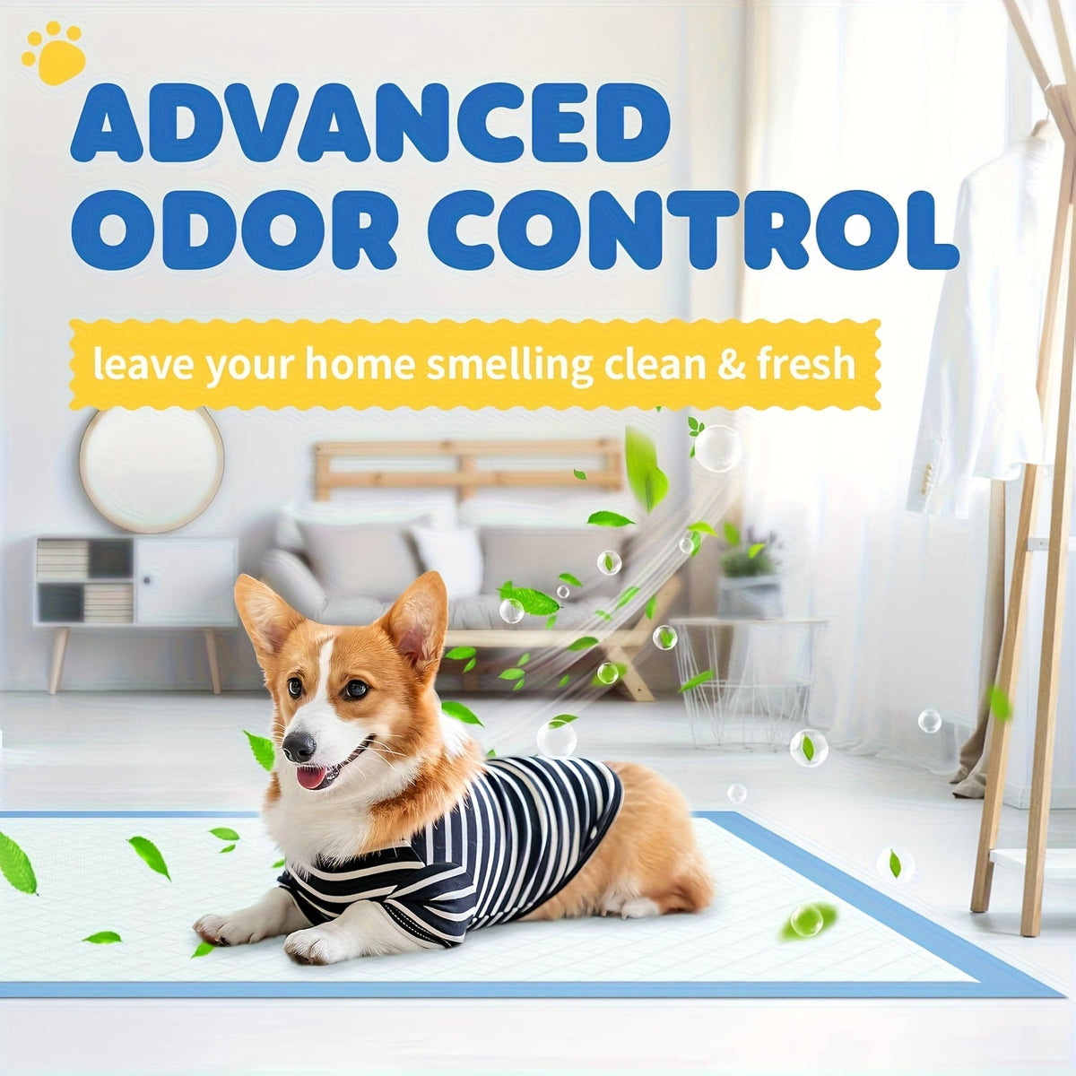 Ultra Absorbent Dog Potty Pads – 300% Thicker Leak-Proof Backing, 28"x34" & 24"x24" Sizes, 50-200 Pads Bulk Pack, for Home, Travel & Camping, Ideal for Active Dogs & Puppies