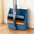 2-in-1 Broom and Dustpan Set, Long Handle, Foldable, Non-Stick Hair, Hard Floor Sweeper, Rotatable Combo for Home, Living Room, Bedroom, Bathroom, Outdoor