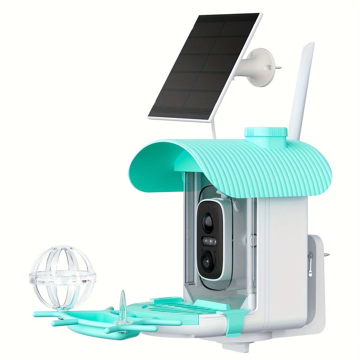 AI Smart Bird Feeder with Camera, Solar Powered – 4MP 2K HD, Bird Species Identification, Motion Detection, Squirrel-Proof, IP66 Weatherproof, App Remote Monitoring, Gift for Bird Lovers