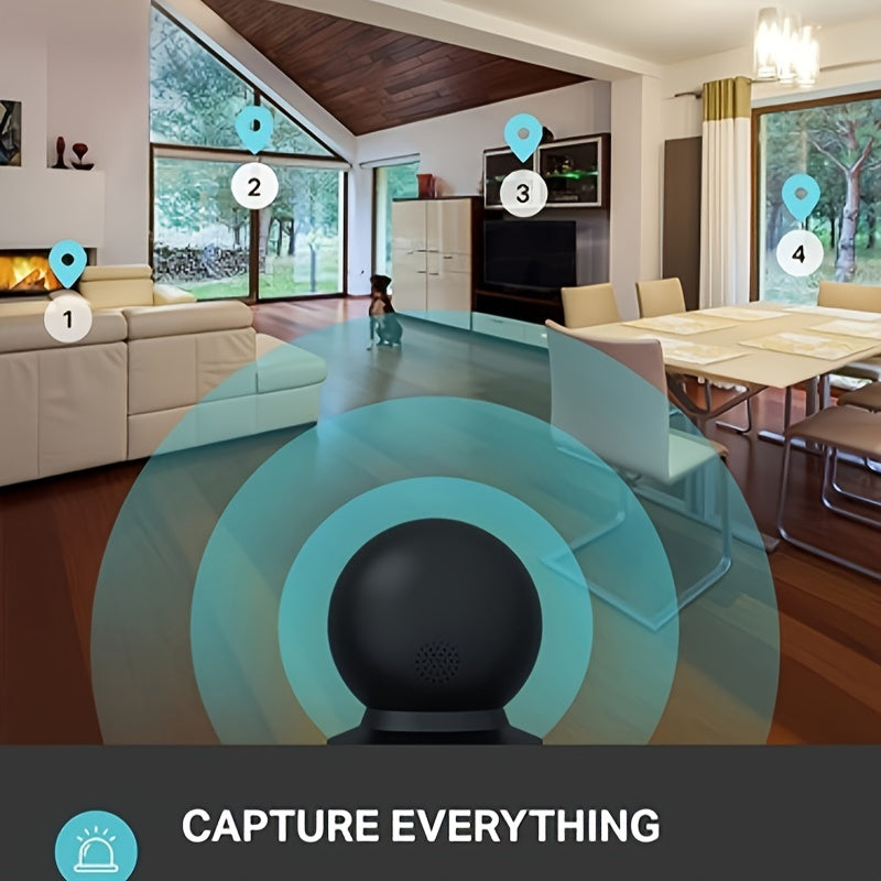 WiFi Security Camera 2-Pack 3MP Full HD - Night Vision, 2-Way Audio, Motion Detection & Real-Time Alerts, IP54 Waterproof Indoor/Outdoor Surveillance Camera with App Remote Access & USB