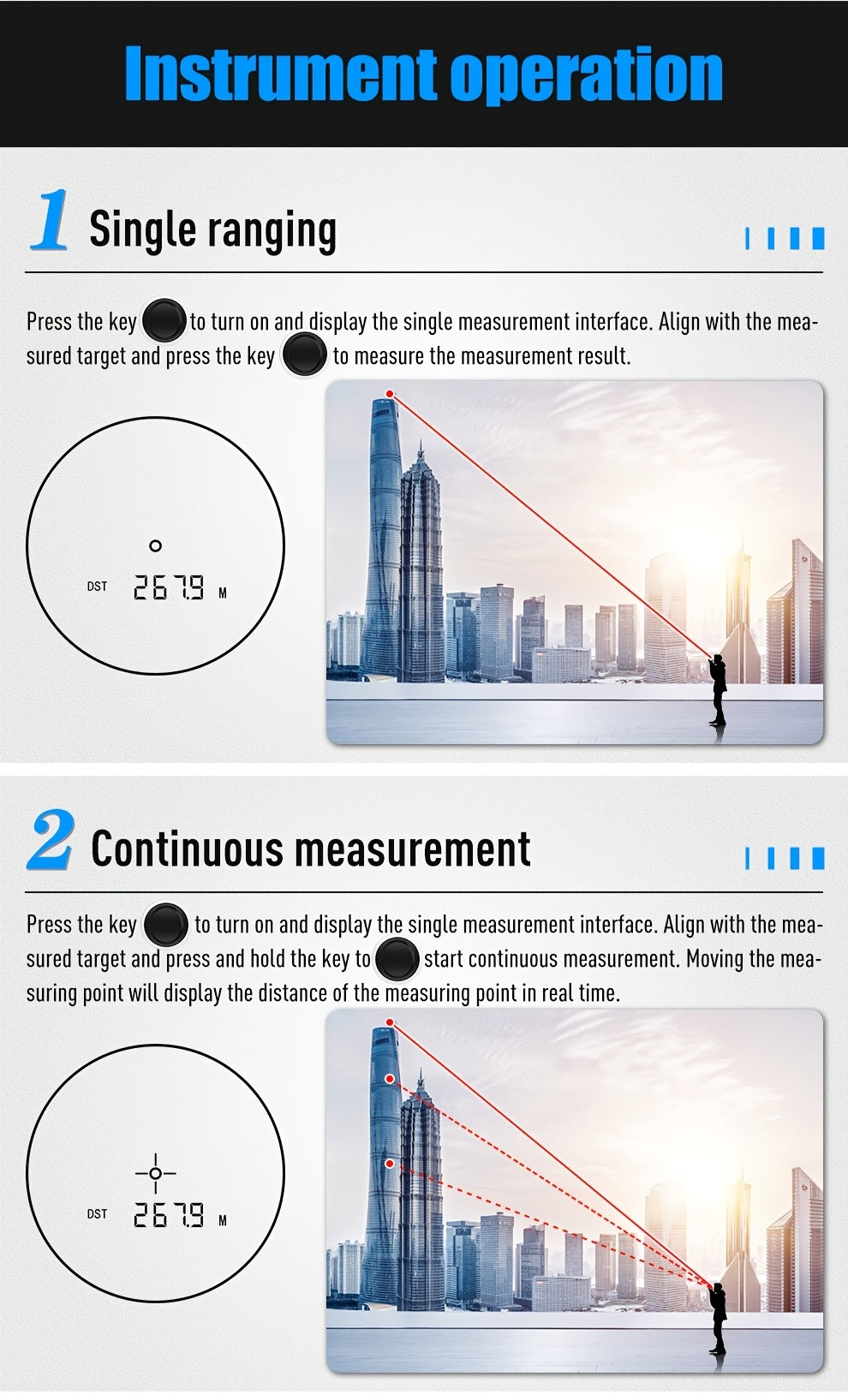 1200 Yard Laser Golf Rangefinder, 6X Magnification, Slope Switch, Pulse Vibration, Target Lock, Trajectory Compensation, Type-C Rechargeable for Golf and Hunting