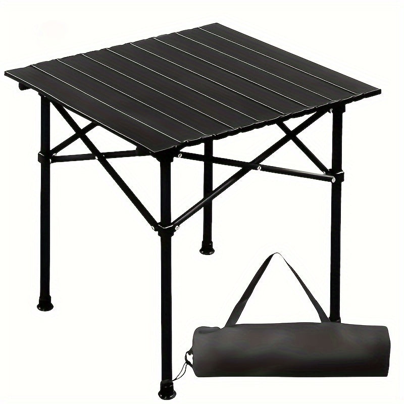 Large Portable Folding Table with Storage Bag - Outdoor Camping, Picnic, BBQ, and Garden Table, Lightweight and Easy to Set Up for Car Travel and Road Trips