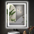 Anti-Fog LED Bathroom Mirror – Dual Light Source 3 Color Modes Dimmable Wall Mounted Vanity Mirror Horizontal Vertical in 6 Sizes