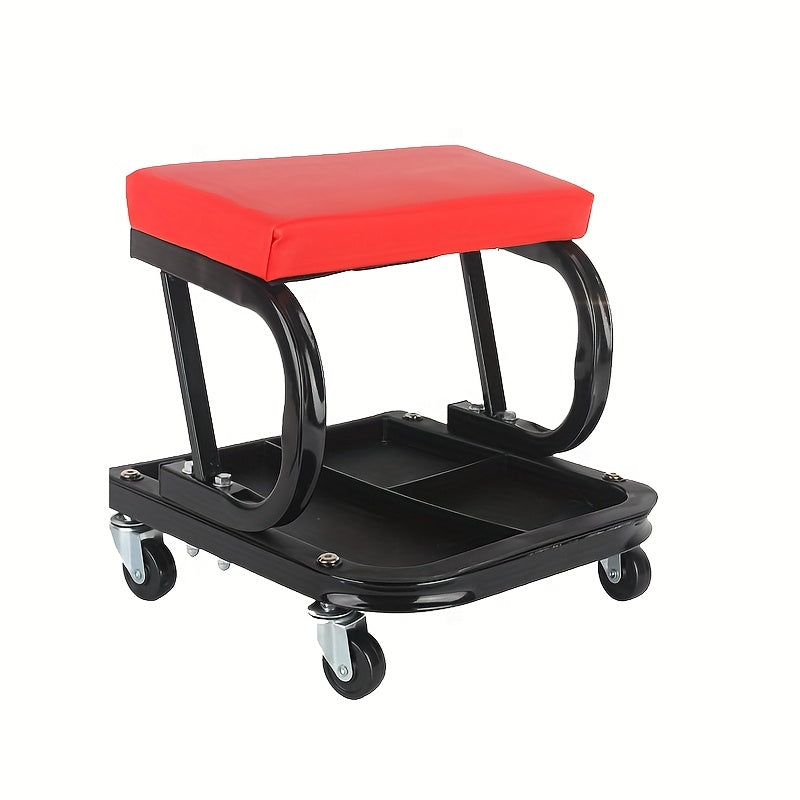 3-in-1 Mechanic Creeper Seat & Auto Repair Bench – Foldable Z-Shaped Garage Stool with 500 lb Capacity, 6 Casters, and Adjustable Lying, Sitting & Leaning Positions for Car Repair & Workshops