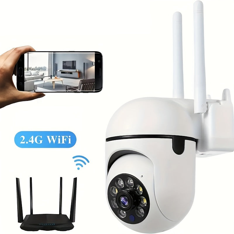 WiFi Security Camera 2-Pack 3MP Full HD - Night Vision, 2-Way Audio, Motion Detection & Real-Time Alerts, IP54 Waterproof Indoor/Outdoor Surveillance Camera with App Remote Access & USB