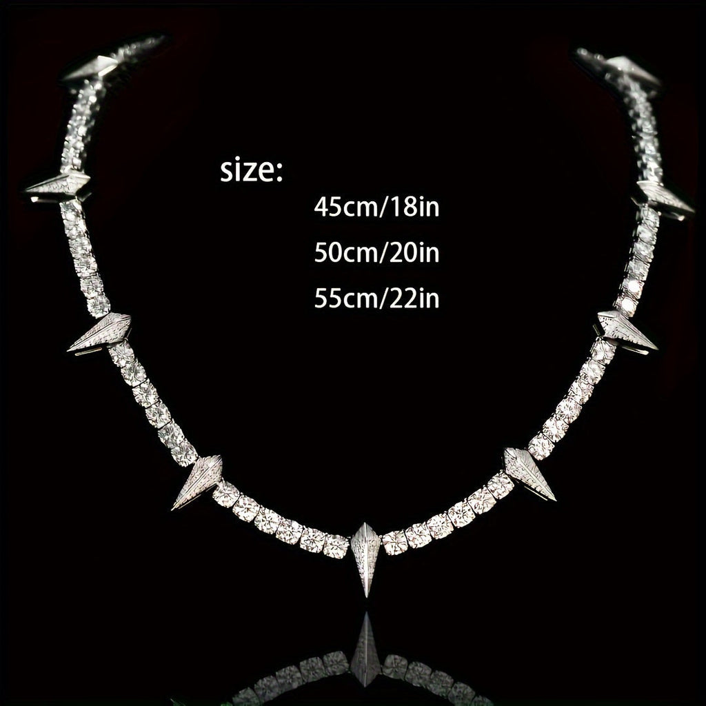 Wolf Tooth Pendant Necklace for Men, Gothic Tribal Spike Chain Necklace, Bold Statement Jewelry, Sizes 18, 20, 22 Inch, Gift for Him, Christmas, Valentine, Birthday
