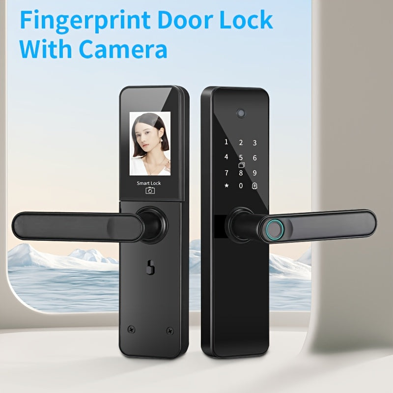 Smart Door Lock Fingerprint Keyless Entry – WiFi App Control, Numeric Keypad, Biometric Fingerprint, Optional Wide-Angle Camera, 4-in-1 & 7-in-1 Models for Home, Rental, Office & Hotel