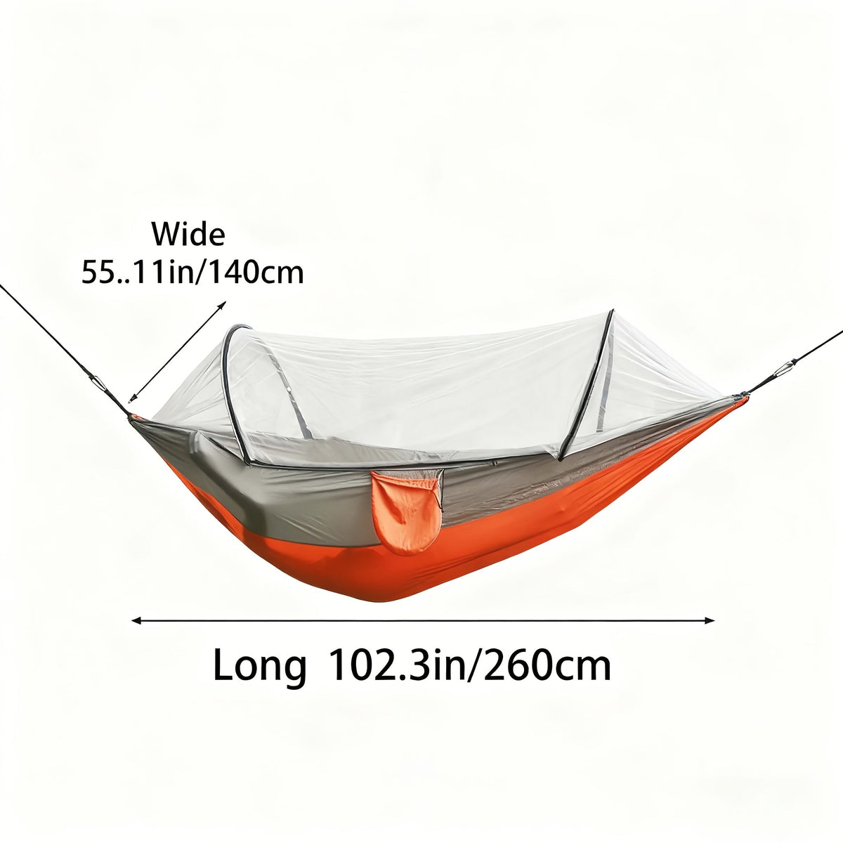 3-in-1 Double Camping Hammock with Mosquito Net and Sun Shade – Lightweight, Portable, and Durable; Ideal for Camping, Hiking, Backpacking, Picnicking, and Parks; 7 Color Options