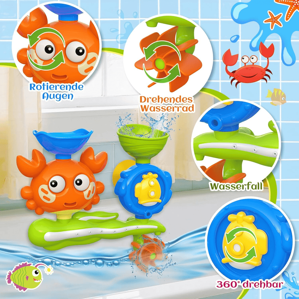 Kids Bath Toys Set, Safety-Designed Vibrant Color Water Play Toys for Toddlers & Children, Fun Bath Time Companions for Boys & Girls, Baby Shower & Holiday Gift