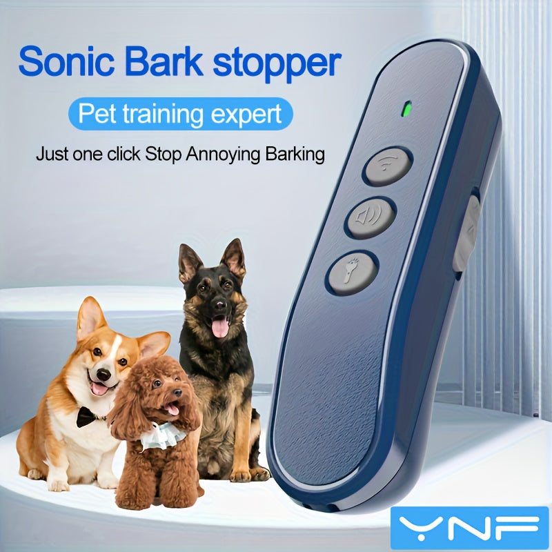 Rechargeable Ultrasonic Anti-Barking Device – Humane Soundwave Technology to Stop Barking, Safe for All Dog Sizes, No Shock, No Shouting, Indoor/Outdoor Dog Behavior Training Tool