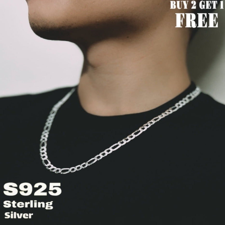 925 Sterling Silver Figaro Chain Necklace – 6mm Wide, 18 to 24 Inches, Unisex for Men & Women, Includes Gift Box – Classic Silver Chain for Everyday Wear & Gifting