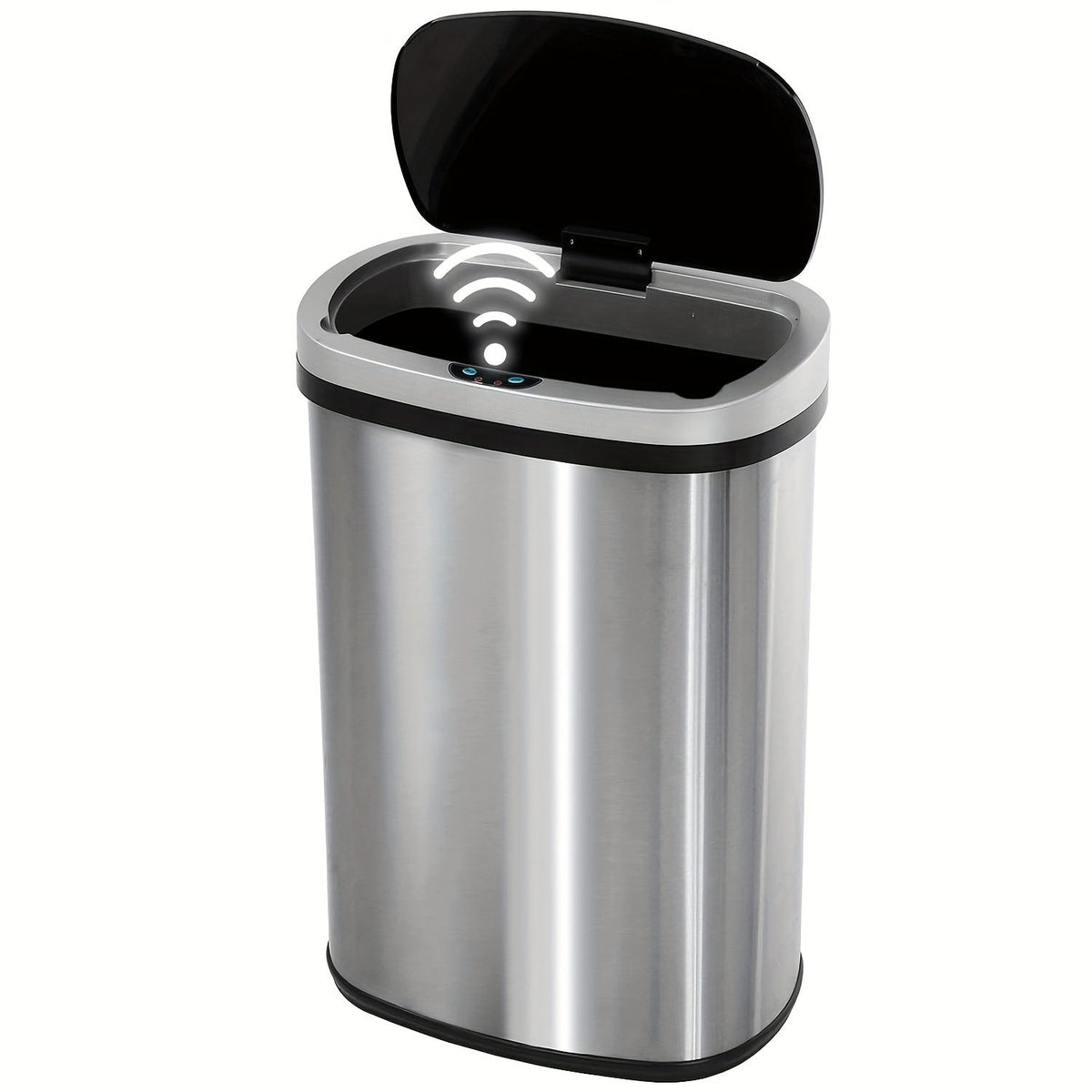13 Gallon 50L Touchless Automatic Motion Sensor Trash Can – Anti-Fingerprint Mute Stainless Steel Waste Bin with Lid for Kitchen Office Bedroom & Living Room in 5 Colors