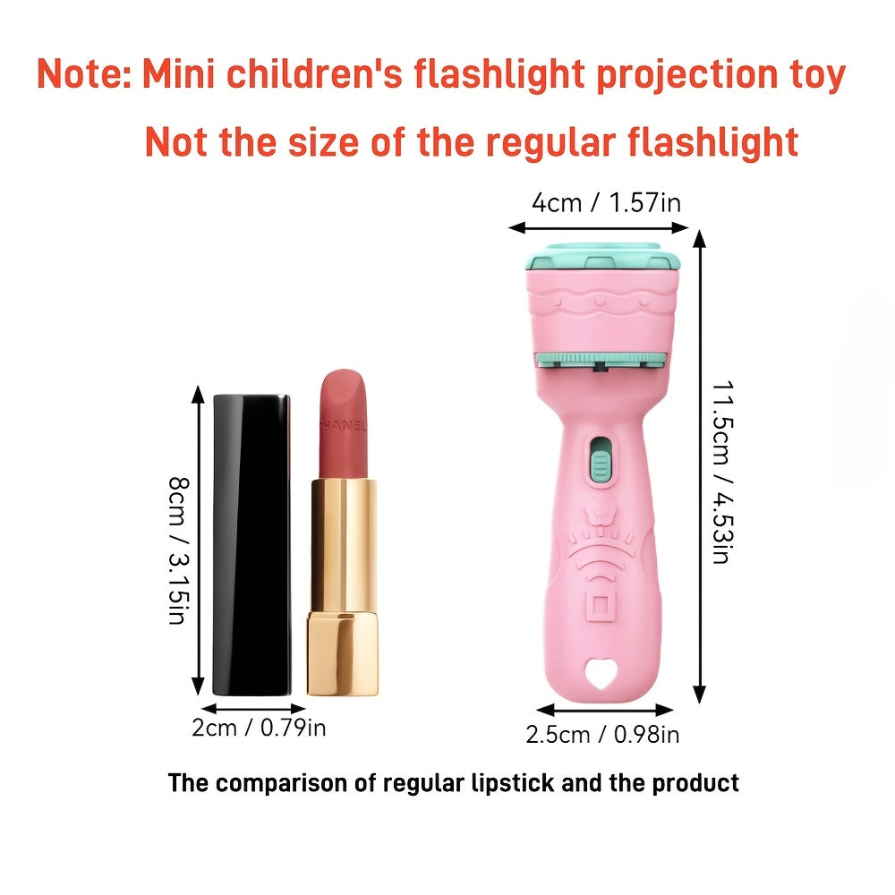 Kids Projection Toy with 4 Cards & 24 Patterns, Vegetables, Numbers, Animals – Educational STEM Learning Toy for Toddlers, Birthday Gift, Family Game Night – Random Color