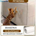 Anti-Cat Scratch Tape Transparent Self-Adhesive Furniture Protector - 3 Yard Roll Cat Scratch Deterrent Film for Sofa, Couch, Doors & Carpet - 4 Width Options (5.9", 11.8", 17.7", 23.6")