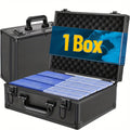 Trading Card Storage Box with Lock, Holds 600+ 3x4 35PT Rigid Top Loaders, Sports Card Organizer Case for Pokémon, MTG, Yu-Gi-Oh!, Baseball, Football, Standard and Mini Size Options