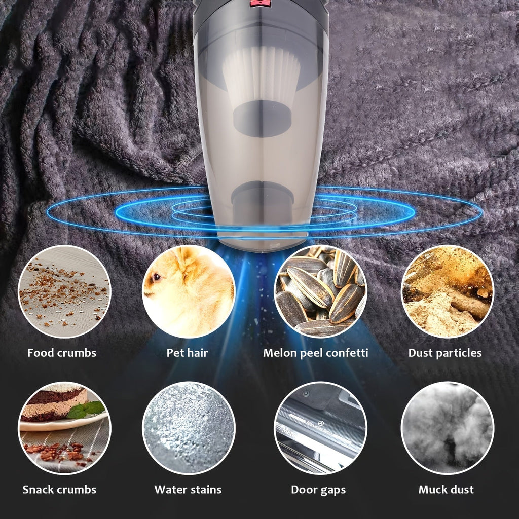 手持式车载吸尘器 4200PA 超强吸力，1800mAh 无线便携式吸尘器，配有 5 个配件，低噪音，适用于汽车内饰、宠物毛发、家庭清洁 – 粉色女士礼物