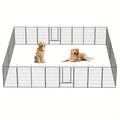 Outdoor Dog Playpen, 8-Panel, 32-Inch, Hammered Finish – Pre-Assembled Garden Dog Enclosure for Small to Medium Dogs, Yard Fence Barrier, Expandable Animal Pen