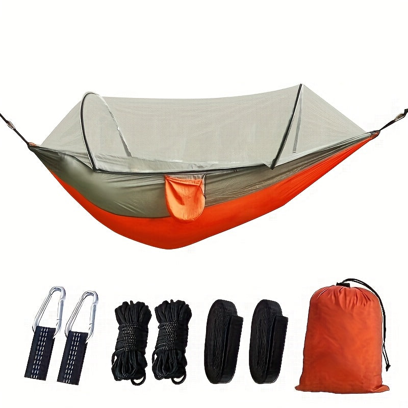3-in-1 Double Camping Hammock with Mosquito Net and Sun Shade – Lightweight, Portable, and Durable; Ideal for Camping, Hiking, Backpacking, Picnicking, and Parks; 7 Color Options