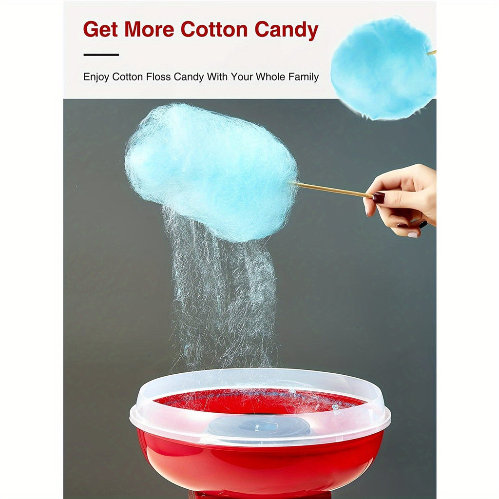 Retro Cotton Candy Machine Kit – Easy-to-Use Candy Maker with Comprehensive User Guide for Parties & Fun Gatherings in Red White & Pink