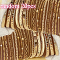 Women's KC Gold-Plated Bracelet Set: 7 or 20pcs Randomly Assorted Stackable Elegant Charm Bracelets for Daily Wear & Gifting