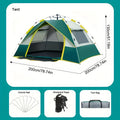 Automatic Instant Pop-Up Camping Tent 1-3 or 3-4 Person – Full Season Windproof Lightweight Tent with Double Doors & Mesh Windows for Camping, Hiking, Hunting, Travel & Outdoor Shelter