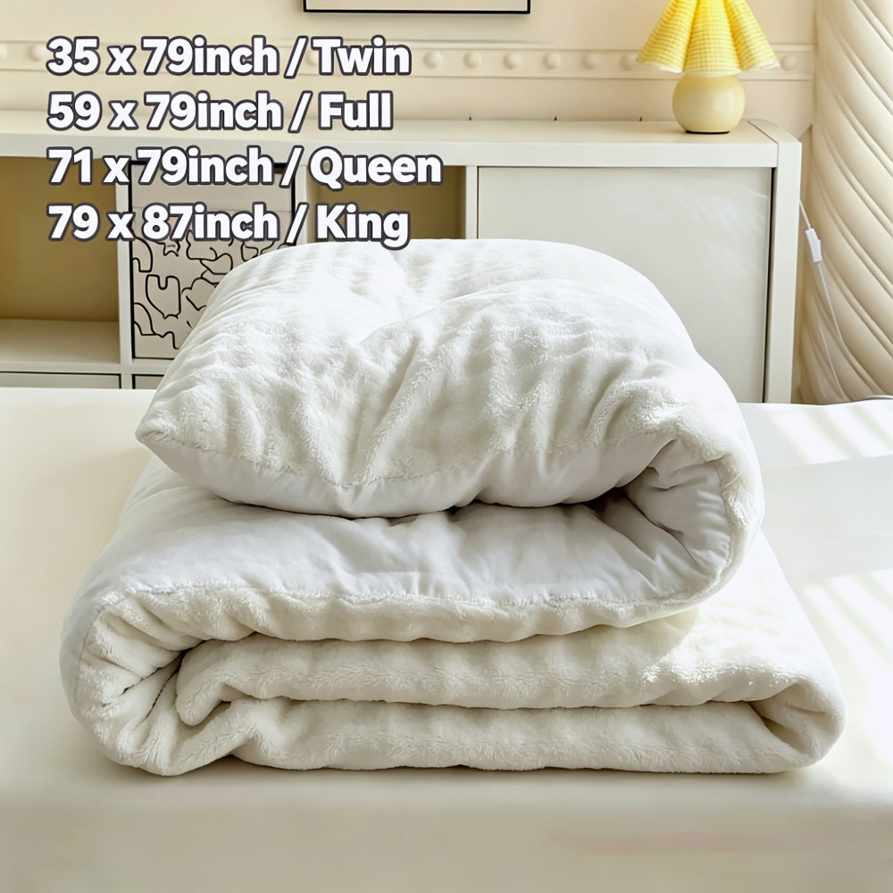 Fluffy Faux Wool Floor Mattress – Soft Foldable Roll-Up Futon Tatami Sleeping Pad & Mattress Topper in White Grey & Light Grey (Small to King Size)
