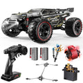 1:10 Brushless RC Car for Adults 37+ MPH - 4WD High Speed Off-Road Monster Truck, Dual 3S 11.1V Batteries for 40-Min Runtime, Metal Gear Servo, Oil-Filled Shocks, Extra Swing Arms | Professional RC Crawler Gift
