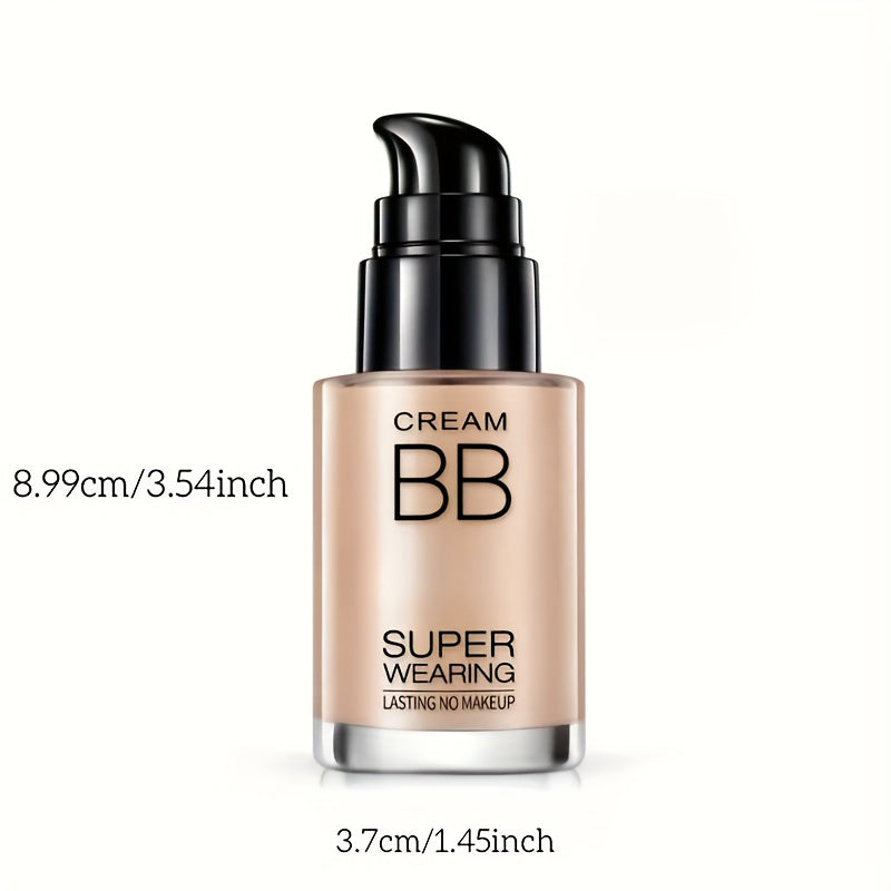 Flawless BB Cream Foundation - Moisturizing, Primer & Concealer - Super Long-Lasting, Perfect Coverage & Natural Look - Ivory White, Light Skin & Natural Color