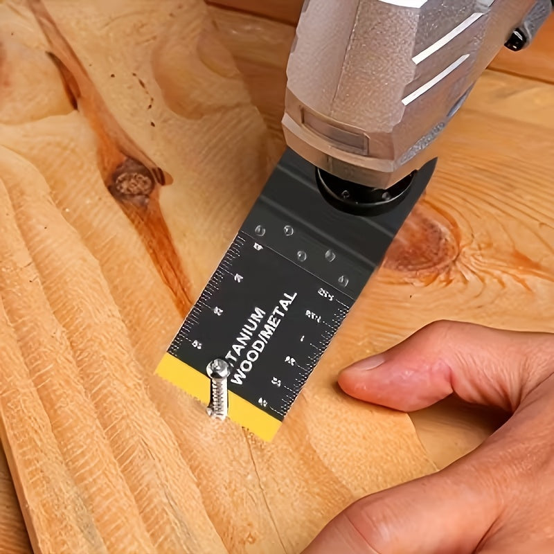 Titanium Oscillating Saw Blades Universal Quick Release Multi-Tool Blade Set – 18/28/36/50 Pcs, Cuts Metal, Wood & Plastic, Compatible with DeWalt, Makita, Bosch & More